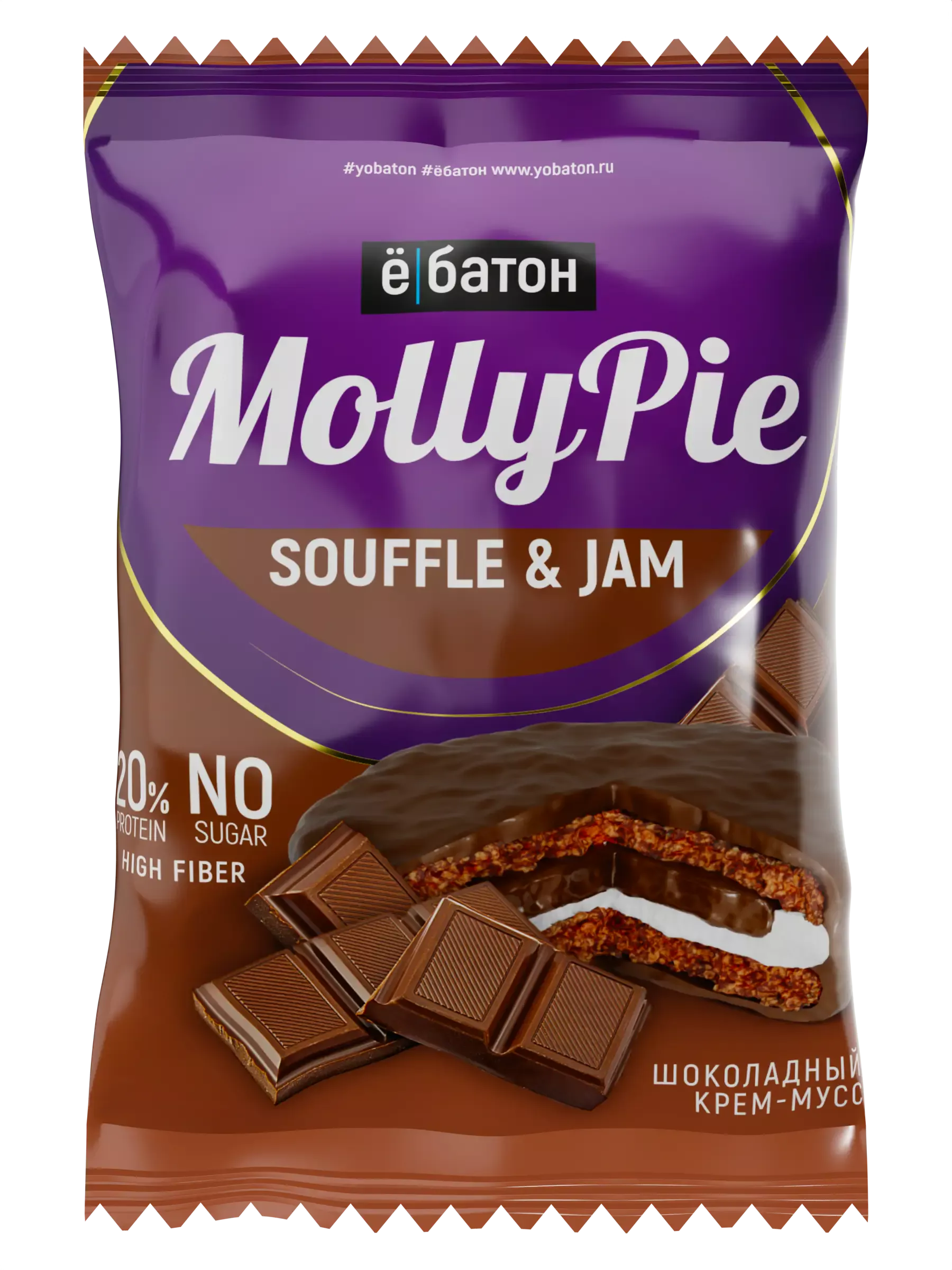 Ё/Батон Печенье Molly Pie Souffle and Jam 50g (х10)