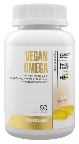 Maxler Omega Vegan 3-6-9 Fatty acid with Evening Primrose 90 softgels