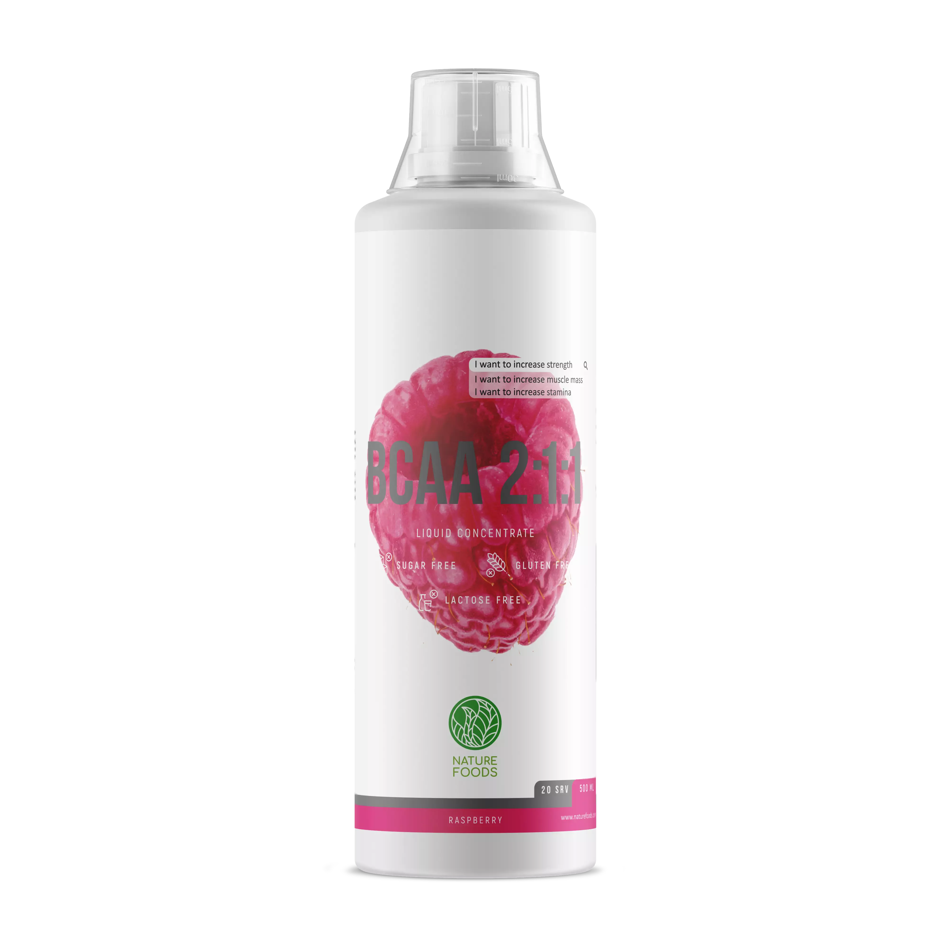 Nature Foods BCAA Concentrate 1000ml (Малина)