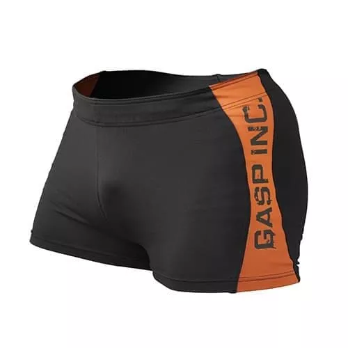 GASP short tight, шорты обтягивающие, черный/оранжевый