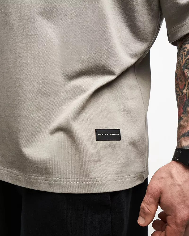 Master of Gains Футболка с Вышивкой Брокколи Серая