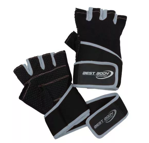 Best Body Перчатки с Напульсн. Fitness Gloves Fun (Серые)