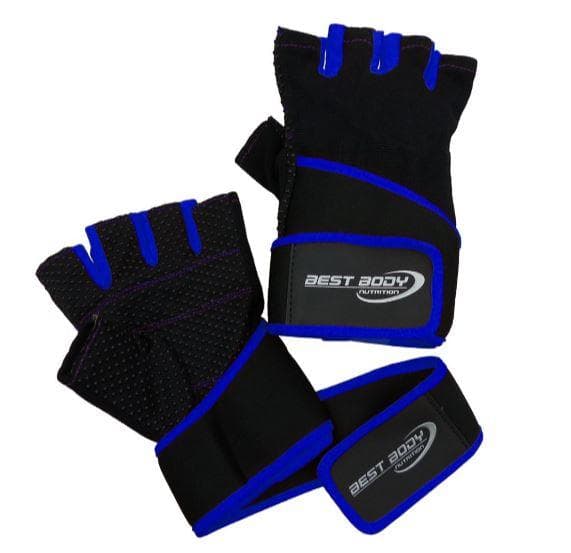 Best Body Перчатки с Напульсн. Fitnesshandschuhe Fun (Синие)