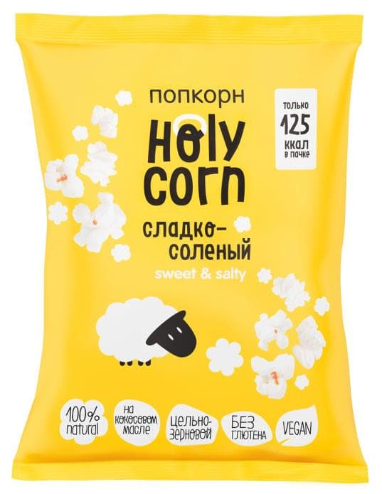 Holy Corn Кукуруза воздушная (попкорн) (60г) (Сладко-соленая) фото