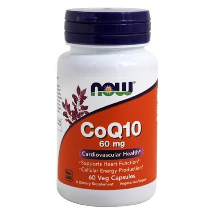 NOW CoQ10 60 mg 60 vcaps фото