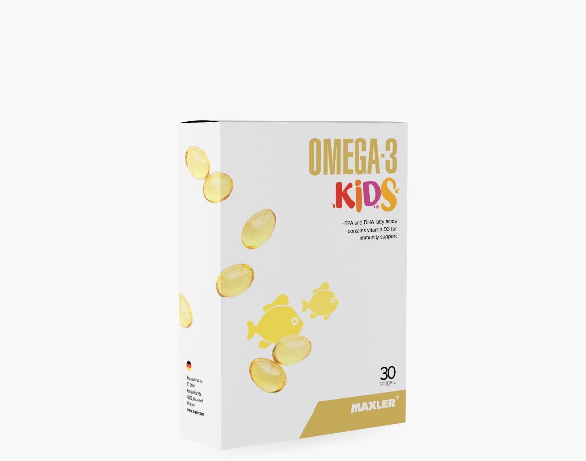 Maxler Omega-3 Kids 30 caps box