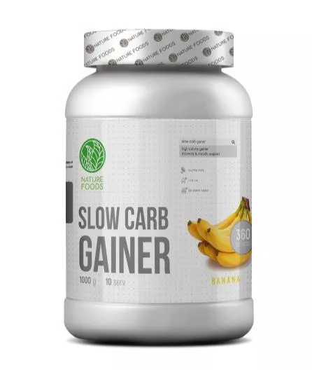 Nature Foods Slow Carb Gainer 1000g (Банка) фото